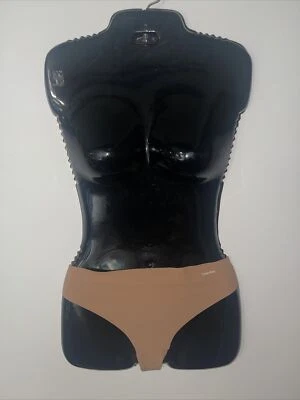Calvin Klein Marrón Taupe Microfibra Sin Costuras Sissy Tanga Panty Talla XLARGE NUEVO CON ETIQUETAS Foto 1 de 3