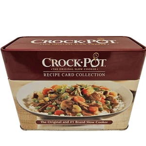 Crock Pot Recipe Card Collection Tin Box w/ Recipes Dividers Blank Cards 2012 - Picture 1 of 4