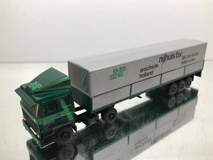 LION CAR 58+70 DAF 2800 NIJHUIS BV ENSCHEDE TRUCK+TRAILER -1:50- GOOD - V99 - Imagen 1 de 7