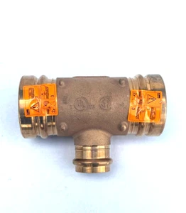 VIEGA PROPRESS FITTINGS - 15633 XL BRONZE TEE 2-1/2"x 2-1/2"x 1-1/2" #2 - Picture 1 of 5