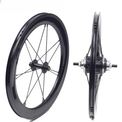 16er 349 Folding Road Bike Alloy Wheelset 14-28H Outside 6 Speed Disc Brake Hub - Image 1 of 4