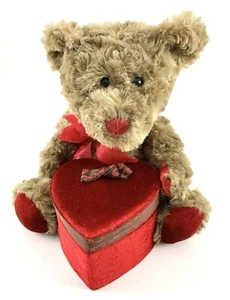 DAN DEE Collector's Choice 10" Valentine's Day Plush Teddy Bear w/ Gift Box. VGC - Picture 1 of 8
