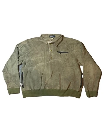 De colección Polo Ralph Lauren Deportista 1/4 Presión Pullover Ciervo Suéter Para Hombres Grande Foto 1 de 4
