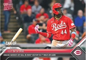 Elly De La Cruz 2023 MLB TOPPS NOW Card 9212 HR GAME REDS Hardest Hit Ball Pre - Picture 1 of 2