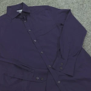 Charles Tyrwhitt Dress Shirt Mens 15.5 35 Extra Slim Fit Button Up Non Iron Navy - Picture 1 of 10