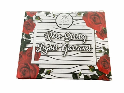 Nuevo Cadena de Luces LED Rosa Flor Hada Boda Fiesta Jardín Rosa 20 Rosas Foto 1 de 4