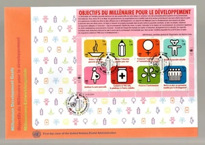 UNO Genf 2009 sheet medical/red cross stamps (Michel 654/61) used on FDC - Picture 1 of 1