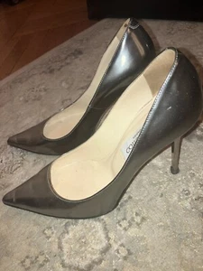 Jimmy Choo Anouk Stiletto Heel 125mm  Mirror Leather Pumps Silver New 36.5 - Picture 1 of 8