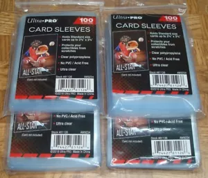 4 confezioni da 100 maniche NUOVE MANICHE POLY MORBIDE PENNY ULTRA PRO BASEBALL CARD - Foto 1 di 1