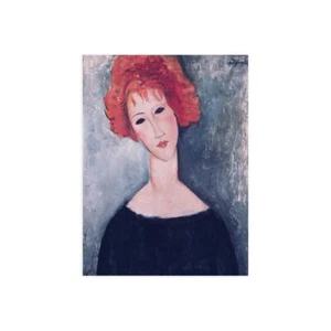 Stampa su Tela su Carta Poster o Quadro Amedeo Modigliani Red Head - Picture 1 of 2