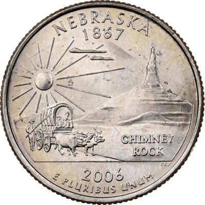 [#1501311] United States, Quarter, Quarter Dollar, 2006, U.S. Mint, Nebraska 186 - Image 1 of 2