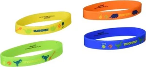 Prehistoric Dinosaurs Jurassic Kids Birthday Party Favor Rubber Bracelets - Picture 1 of 1
