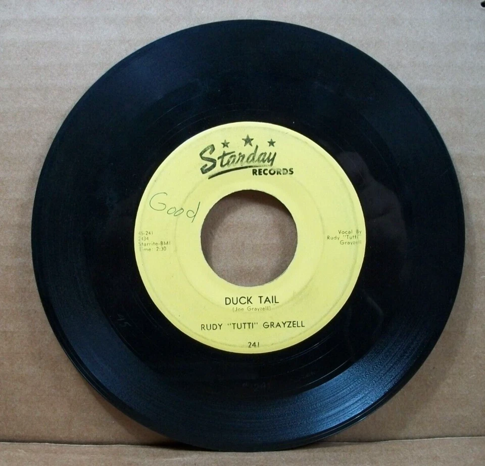 Rudy "Tutti" Grayzell - Duck Tail/You're Gone (45 RPM, 1956, Starday) - Image 1 of 4