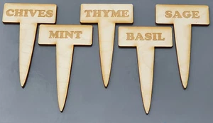 Pflanzenetiketten Gartenmarker T-Typ Tags Holzpflanze Kraut Gemüsesamen Schild - Bild 1 von 2