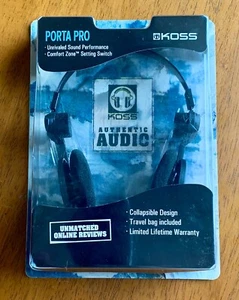 Koss Porta Pro Black On-Ear Headphones Retro Style Collapsible Design - Picture 1 of 6