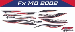 YAMAHA WAVERUNNER FX 140 2002 Graphics / Decal / Sticker Kit Custom Red 2 - Picture 1 of 1