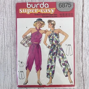 BURDA Pattern 6875 Ladies' Summer Halter Shirt & Capri Pants New 8-10-12-14-16 - Picture 1 of 8