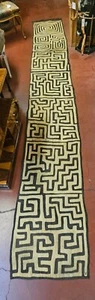 Superb LARGE African Kuba Cloth Raffia /Textile Zaire 176" by 28" - Picture 1 of 5