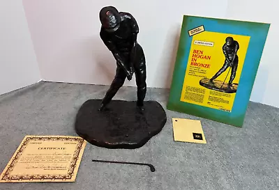 (Necesita reparación) Estatua de golf Ben Hogan 1978 bronce firmada por David Goodrich 52/600 Foto 1 de 4