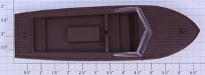 Lionel 6801-76 Brown and White Motor Boat - Picture 1 of 3
