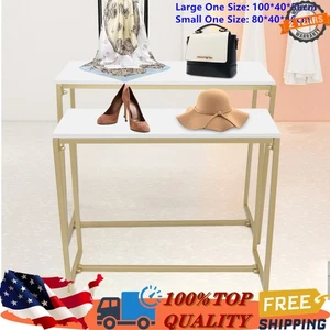 2 PCS Metal Handbag Shoe Display Stand Table Purses Retail Store Display Shelf - Picture 1 of 11