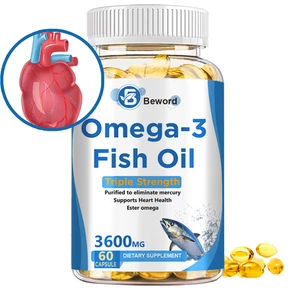 Omega-3 3600mg Fish Oil Softgels – Heart, Brain, Immune & Antioxidant Support - Picture 1 of 9