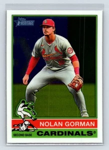 Nolan Gorman 2025 Topps Heritage #18 Chrome St. Louis Cardinals 3-13 - Foto 1 di 2