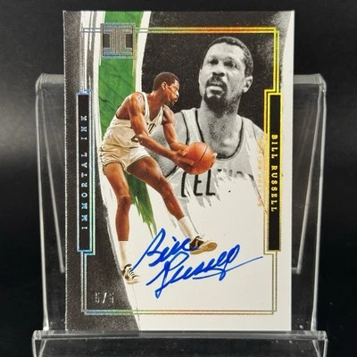 Bill Russell 2021-22 Panini Impeccable Immortal Ink Auto Holo Gold 5/5 - Image 1 of 4