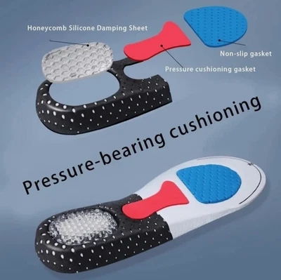 Silicone Gel Sports Running Insoles Orthotics Shoe Pads Insert Air Cushion AU - image 1 of 4
