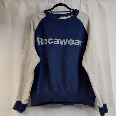 Rocawear  Men’s Sweatshirt 2XL Blue Gray Pullover Crewneck Logo Streetwear - Image 1 of 4