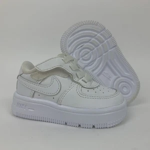 Nike Air Force 1 Low EasyOn ‘Triple White’ (FN0236-111) Toddler Size 3c - Picture 1 of 12