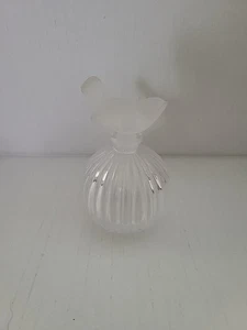 Botella de perfume de cristal Sasaki tapón de pájaro esmerilado pegatina vintage - Imagen 1 de 7