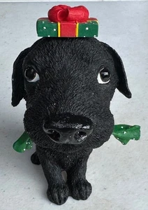 Black Lab Hund Weihnachten Urlaub schütteln Wackelkopf 3,75" groß - Bild 1 von 9