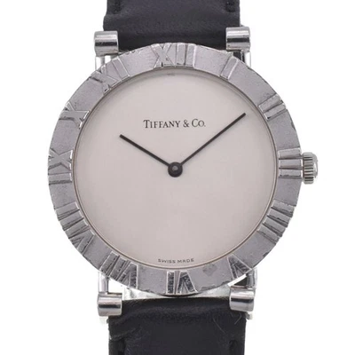 Tiffany Co. Atlas M0640 Sv925/Leather Quartz Men'S I 142481 - Image 1 of 4