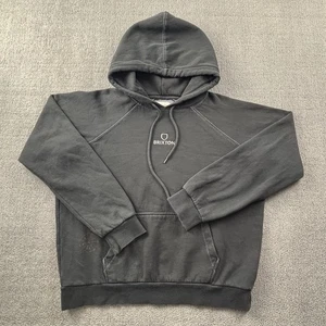 Brixton Hoodie Erwachsene Large grau Langarm Pullover Sweatshirt Freizeit Herren - Bild 1 von 14