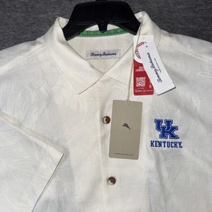 Kentucky Wildcats Tommy Bahama Men 100% Silk Coconut Matchup Camp Shirt Sz M NEW - Picture 1 of 13
