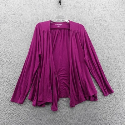 Soft Surroundings Wrap Cardigan Large Purple Womens Lightweight Knit Stretch - Image 1 of 4