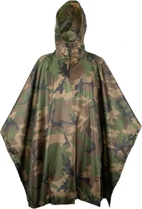 LOOGU Military Poncho, Camo Poncho Waterproof, Medium, Us 4 Color Woodland - Bild 1 von 8