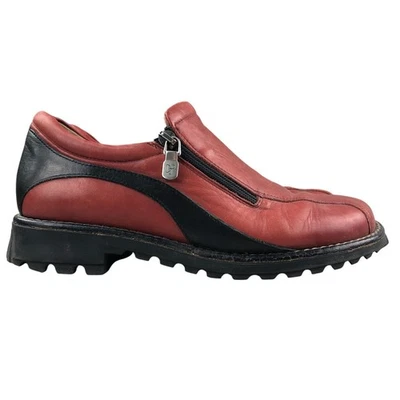 Женские спортивные мокасины Donald J Pliner размер 6 М на молнии сбоку из красной черной кожи - Изображение 1 из 4