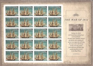 US Stamp - 2012 War of 1812 - USS Constitution - 20 Stamp Sheet #4703 - Picture 1 of 1