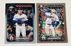 Yoshinobu Yamamoto Rookie Lot 2024 Topps Holiday Silver Glitter + Chrome Debut - Bild 1 von 2