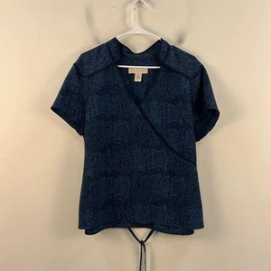 Norton McNaughton Womens XL Blouse Top Kimono Short Sleeve Pullover 23184 - Picture 1 of 9