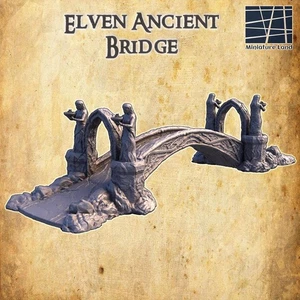 Elven Ancient Bridge, Old Elf River | 28mm Scale Model Terrain | D&D TTRPG Playa - Picture 1 of 7