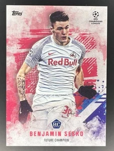 2021-22 Topps Mason Mount UCL Futuros Campeones Benjamin Sesko Salzburgo Novato - Imagen 1 de 2