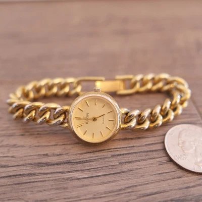 Elgin Chain Band Three-Hand Quartz Analog Women's Watch Sz. 6 3/4" !!! - Image 1 of 4