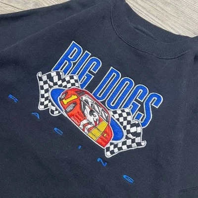 vintage black big dogs racing sweater Foto 1 de 4