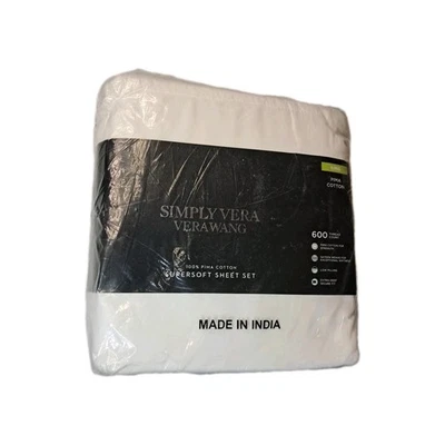 Juego de sábanas Simply Verawang 600 hilos tamaño king - blanco Foto 1 de 3