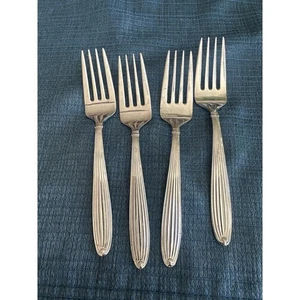 Reed & Barton Jubilee Forchette per Insalata Inox Set di 4 - 7 1/4" - Foto 1 di 3