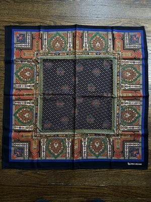 Vintage Jacquard Evan Piccone Paisley Square Scarf 28” NEW - Image 1 of 4