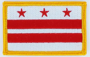 WASHINGTON DC AMERICAN USA FLAGGE PATCHES PATCH BADGE BÜGELBILD NEU BESTICKT - Bild 1 von 1